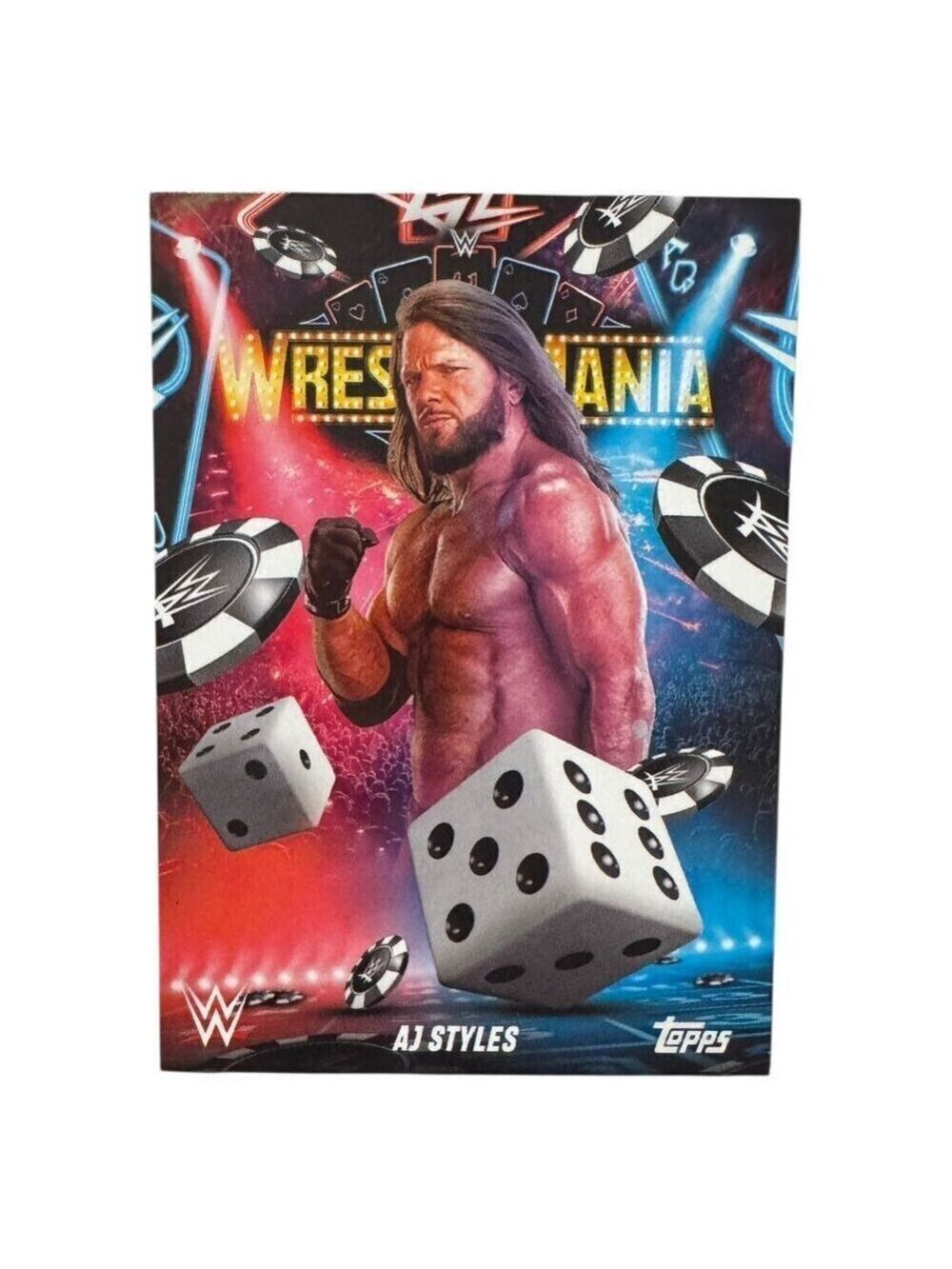 2025 Topps Card Wrestlemania 41 WWE WORLD Vegas Exclusive LE WM-12 AJ STYLES